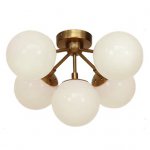 Потолочный светильник Modo 5 Brass color & white glass Loft Concept 48.156