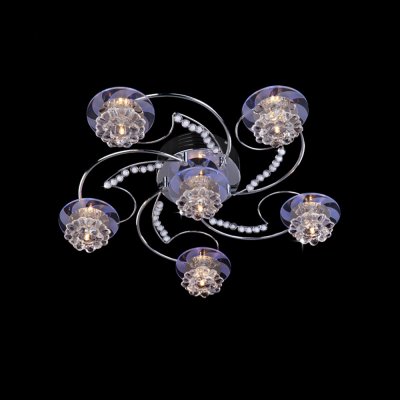 Люстра Eurosvet 4882/6 хром/синий+красный+фиолетовый