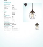 Подвесной светильник Eglo 49219 BAMPTON