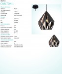 Подвесной светильник Eglo 49255 CARLTON 1