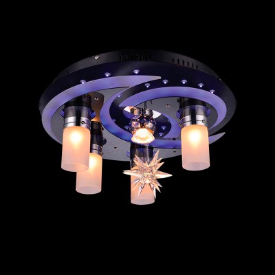 Люстра Eurosvet 4944/4+1 чёрный/бело-синий