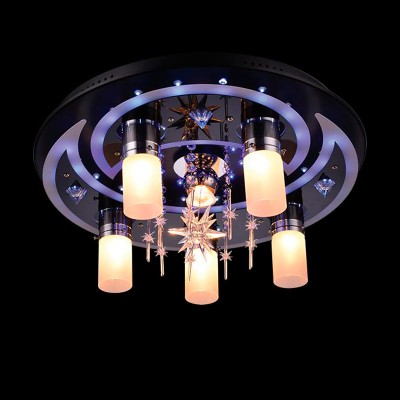 Люстра Eurosvet 4944/5+1 чёрный/бело-синий