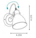 Светильник настенный бра Eglo 49468 PRIDDY