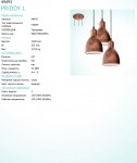 Подвесной светильник Eglo 49493 PRIDDY 1