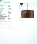 Подвесной светильник Eglo 49743 COLDINGHAM