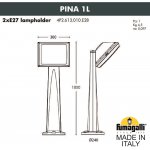 Садовый светильник-столбик FUMAGALLI PINA 1L 4P2.613.010.WYF1R