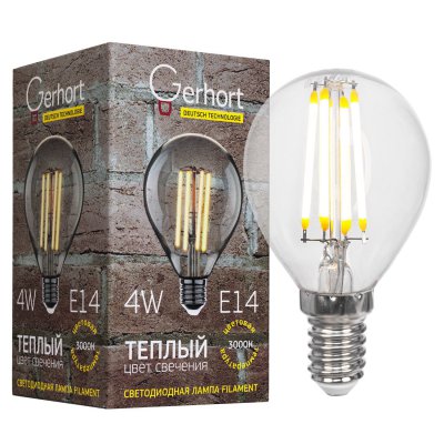 Экономсвет 4W GERHORT G45 LEDFL 3000K E14