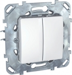 Выключатель 2-клавишный белый MGU5.211.18ZD