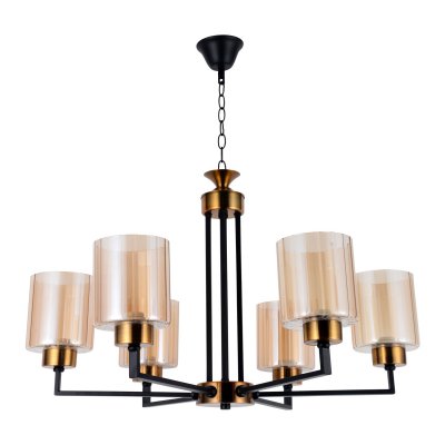 Люстра современная Экономсвет 50017/6BK+AB BR