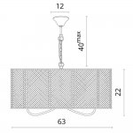 Светильник подвесной Divinare 5008/04 SP-6 RETE