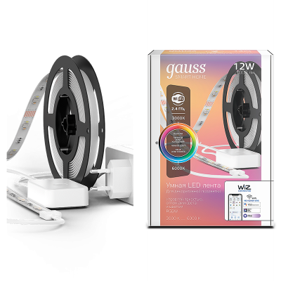 

Светодиодная лента Gauss Smart Home тип RGBW CCT+DIM 3 м (5010122), 5010122