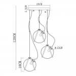Светильник подвесной Divinare 5015/02 SP-3 HAZEL