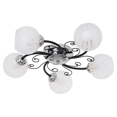 Светильник ЭкономСвет 50171/5BK+CR WT