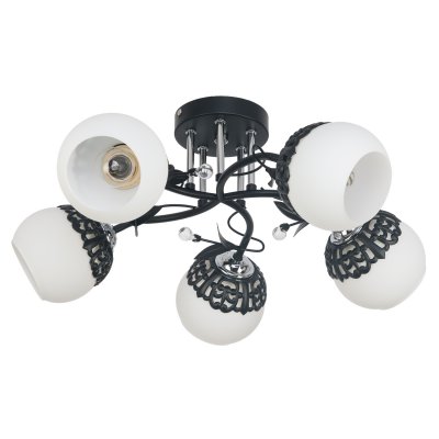 Потолочный светильник Экономсвет 50193/5BK WT Потолочный светильник Экономсвет 50193/5BK WT