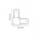 Соединитель L-оСветильник бразный однофазный Lightstar 502126 Barra