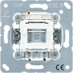 JUNG механизм Выключатель 1-клавишный возвратно нажимной 2-х полюсной возм контрольной подсветки (502KOTU)