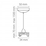 Подвес универсальный трековый 1,5 м для однофазных и трехфазных треков Lightstar 504179 Barra