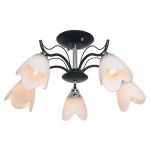 Люстра современная Экономсвет 50588/5CR+BK WT