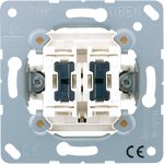 JUNG механизм Выключатель 2-клавишный возм контрольной подсветки, с N-клеммой (505KOU5)