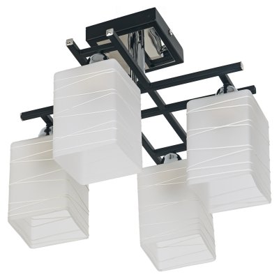 Люстра еврокаркас Экономсвет 50611/4CR+BK WT Люстра еврокаркас Экономсвет 50611/4CR+BK WT