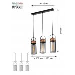 Светильник подвесной (подвес) Rivoli Anemon 5062-233 3 х E27 40 Вт лофт - кантри