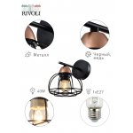 Бра светильник Rivoli Gekuba 5064-401 настенный 1 х E27 40 Вт лофт - кантри