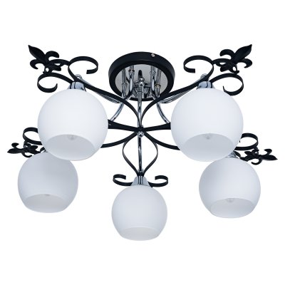 Светильник ЭкономСвет 50747/5CR+BK WT