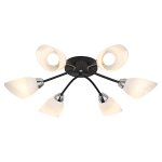 Люстра эконом Экономсвет 50751/6CR+BK WT