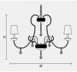Подвесной светильник Masiero CLASSICA 5100 6+2