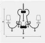 Подвесной светильник Masiero CLASSICA 5105 8+2