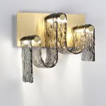 5106/16WL L-VISION ODL26 золотой брашинг/дымчатый металл/стекло Настенный светильник LED x 16W 4000K FLOW