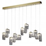 5106/52L L-VISION ODL26 золотой брашинг/дымчатый металл/стекло Люстра линейная LED x 52W 4000K FLOW