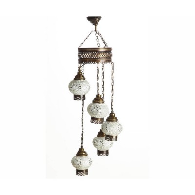 Каскад МАРОККО 5 плаф белый h-100. d-20 E14 5*40w Kink light 512,01