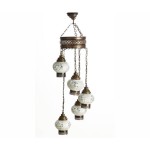 Каскад МАРОККО 5 плаф белый h-100. d-20 E14 5*40w Kink light 512,01