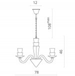 Светильник подвесной Divinare 5122/09 LM-8 SUSANA