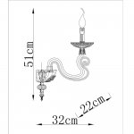 Светильник бра Divinare 5123/01 AP-1 LAURA
