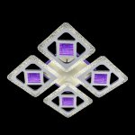 Потолочный светодиодный светильник 51244/4+1WT RBP+3D ЭкономСвет