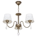 Люстра классическая с хрусталем Экономсвет 51316/3AB WT