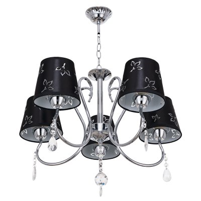 Люстра классическая с хрусталем Экономсвет 51317/5CR BK
