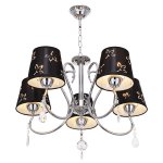 Люстра классическая с хрусталем Экономсвет 51317/5CR BK
