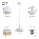 Светильник подвесной (подвес) Rivoli Amelia 5136-201 1 х Е27 40 Вт лофт - кантри потолочный