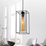 Светильник подвесной (подвес) Rivoli Luna 5148-201 1 х Е27 40 Вт черный лофт - кантри потолочный