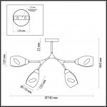 Люстра потолочная Odeon Light 5208/4C MODERNI