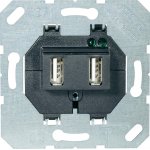 JUNG Мех Зарядная розетка USB (521-2USB)