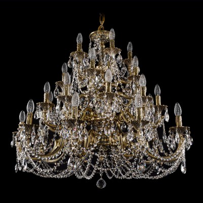 Большая хрустальная люстра Bohemia Ivele 1742/10+10+5+5/335/C/GB Большая хрустальная люстра Bohemia Ivele 1742/10+10+5+5/335/C/GB