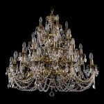 Большая хрустальная люстра Bohemia Ivele 1742/10+10+5+5/335/C/GB