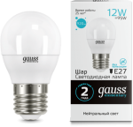 Лампа Gauss LED Elementary Шар 12W 920lm E27 4100K (53222)