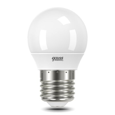 Лампа Gauss Elementary Шар 10W 750lm 6500K Е27 LED (53230) Лампа Gauss Elementary Шар 10W 750lm 6500K Е27 LED (53230)