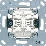JUNG механизм Выключатель 2-клавишный кнопочный с подсветкой(2 НО контакта) (535U5)