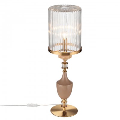 5414/1TA MODERN ODL_EX26 античная бронза/терракот/бежевый/металл/керамика Настольная лампа E14 1*40W TERRA